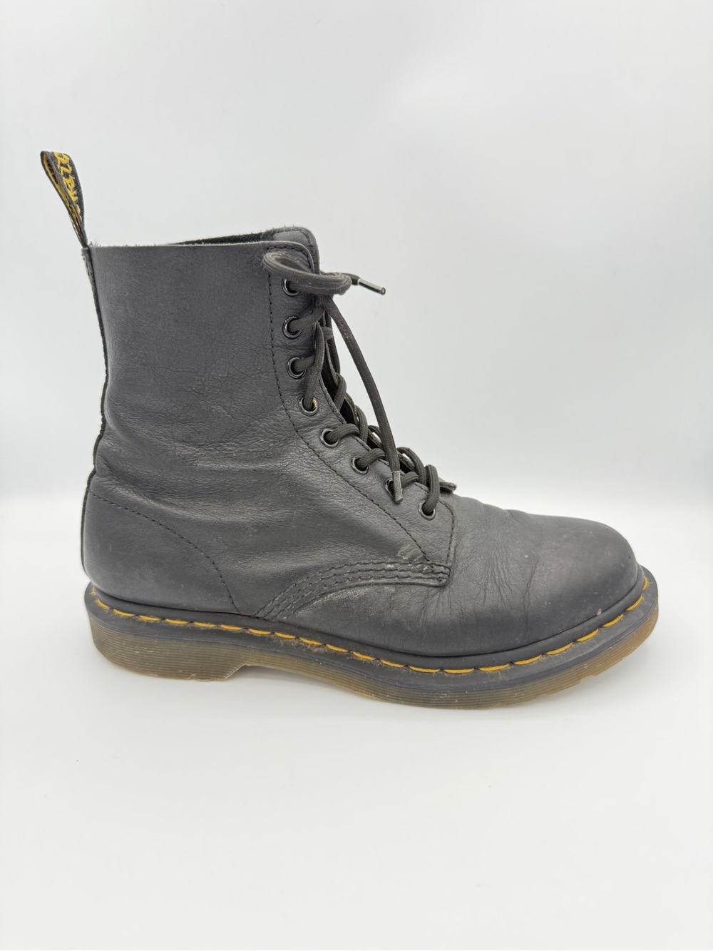 Dr Martens 1460 Pascal Black Leather Combat Boot Classic Lace Up 9 Womens